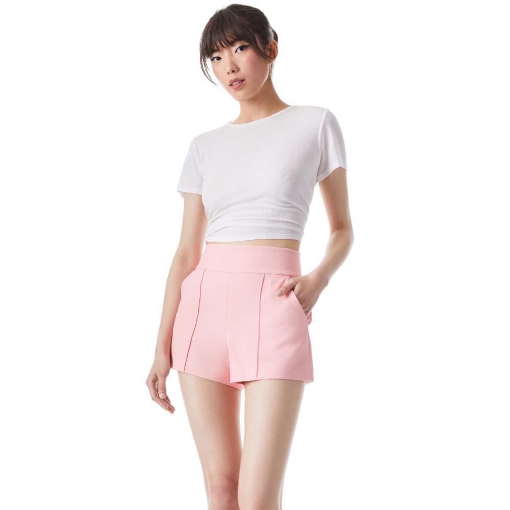 Alice + Olivia High Waist Pink Shorts